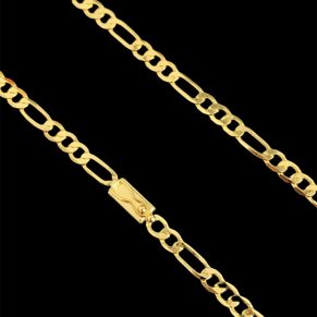 Kit Corrente 3 em 1 Atacado Revenda Dropshpping Fecho Gaveta- 70cm x 5mm x 13,4g – Pingente – 2 g 2,5cm x 2mm Joia 18 k – 7 banhos + verniz cataforetico