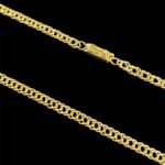 Kit Corrente Atacado Revenda Dropshpping Grumet Dupla Fecho Gaveta- 60cm x 3mm x 9g + pingente de crucifixo Ansata Cravejada com pedras zircônia 3cm x 2mm x 3g – Joia 18 k – 7 banhos + verniz cataforetico