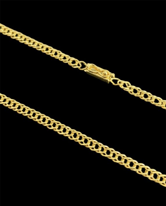Kit Corrente Atacado Revenda Dropshpping Grumet Dupla Fecho Gaveta- 60cm x 3mm x 9g + pingente de crucifixo Ansata Cravejada com pedras zircônia 3cm x 2mm x 3g – Joia 18 k – 7 banhos + verniz cataforetico