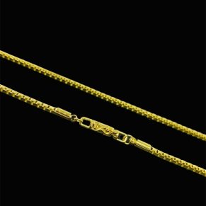 Kit Corrente Atacado Revenda Dropshpping Veneziana Fecho Canhão (tam 60cm x esp 2mm x 13g) + Pingente Crucifixo Vazado com Textura ( 4,7cm x 3cm) – Joia 18k
