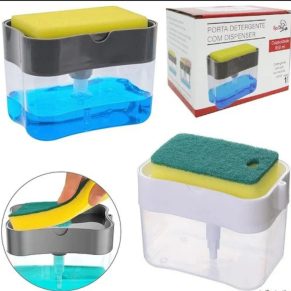 Kit Porta Detergente Atacado Revenda Dropshpping Dispenser Com Bucha Louça