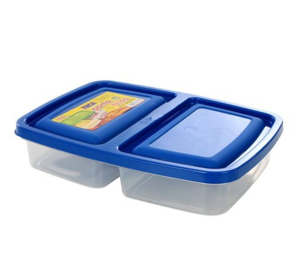 Porta Frios Duplo Atacado Revenda Dropshpping Retangular Com Tampa 1250ml