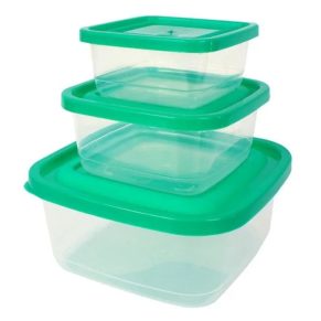 Conjunto De Potes Quadrado Atacado Revenda Dropshpping Tampa 3 Peças PMG
