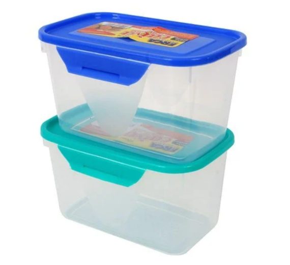 Pote Multiuso Atacado Revenda Dropshpping Retangular Tampa Com Trava 500 Ml