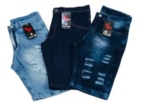 KIT C/6 Bermudas Jeans no Atacado
