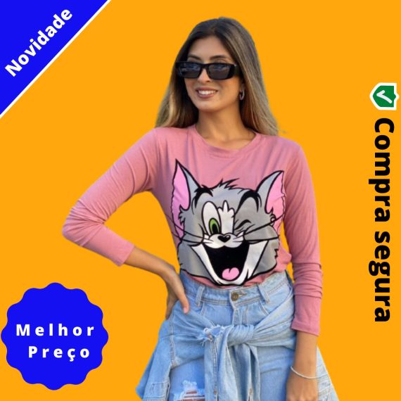 Kit C/10 Blusa manga longa feminina no atacado