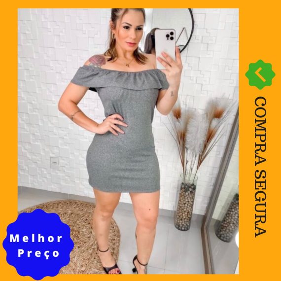 Kit c/10 vestidos canelado Atacado