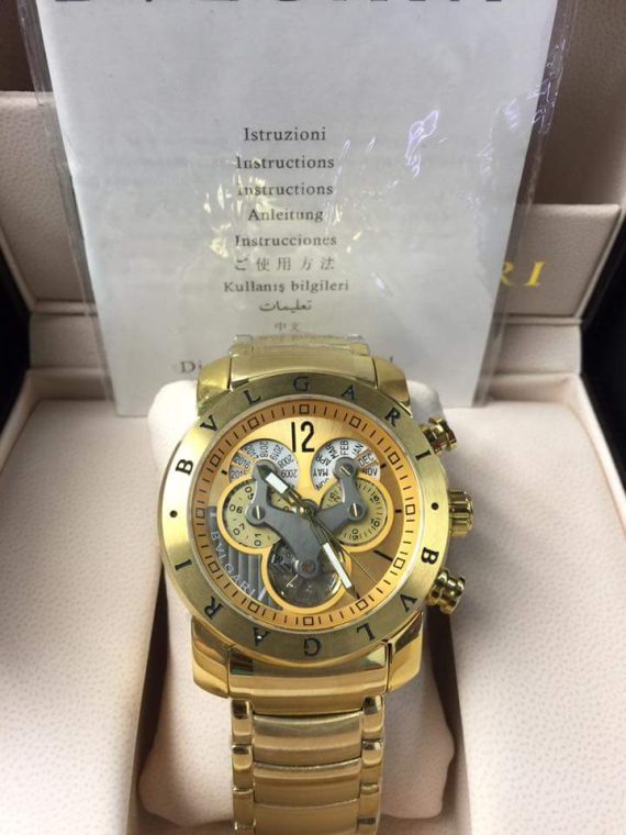 Relógio De Luxo Bvlgari Automático AAA+ Fundo Transparente Atacado