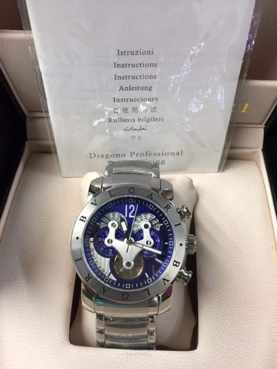 Relógio De Luxo Bvlgari Automático AAA+ Fundo Transparente Atacado