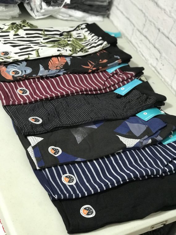 Kit com 5 Bermudas Moletom 1 Linha Atacado