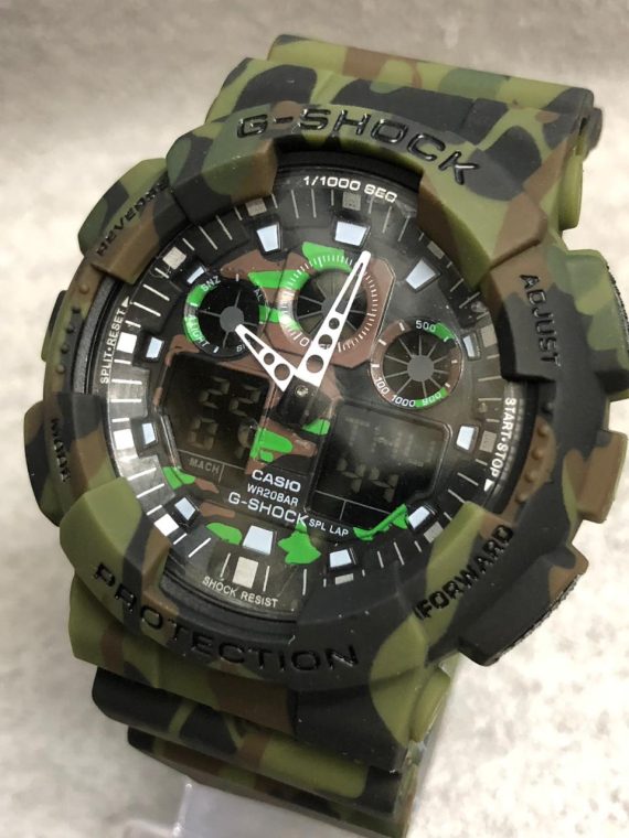 Kit com c/10 Gshock Ga100 Automático Camuflado Atacado
