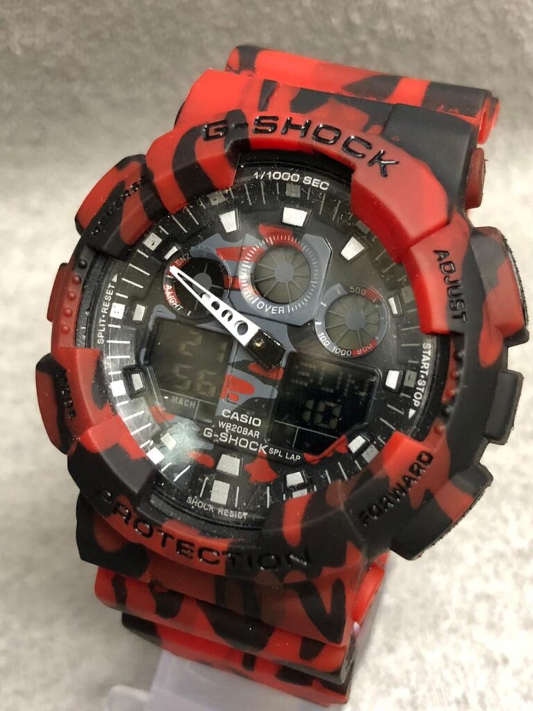 Kit com c/06 Gshock Ga100 Automático Camuflado Atacado
