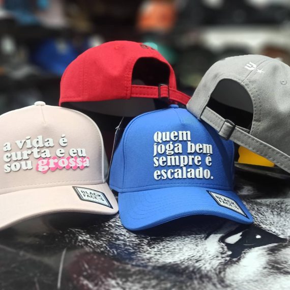 Kit C/6 bonés de frases no atacado revenda Dropshpping