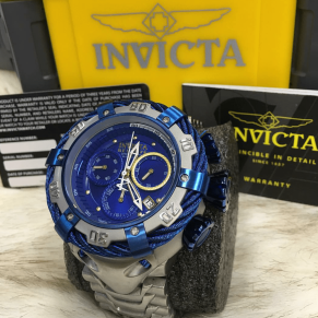 Relógio Invicta 18k Thunderbolt AAA+ Prata com Azul 21361 – AAA+