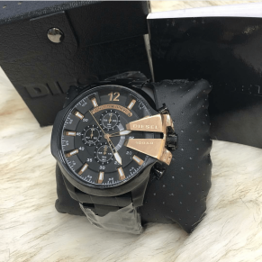 Relógio Diesel 10 bar Modelo Preto com Rose AAA+ Luxo Atacado