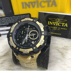 Relógio Invicta 18k Thunderbolt AAA+ Dourado com Preto 21361 – AAA+