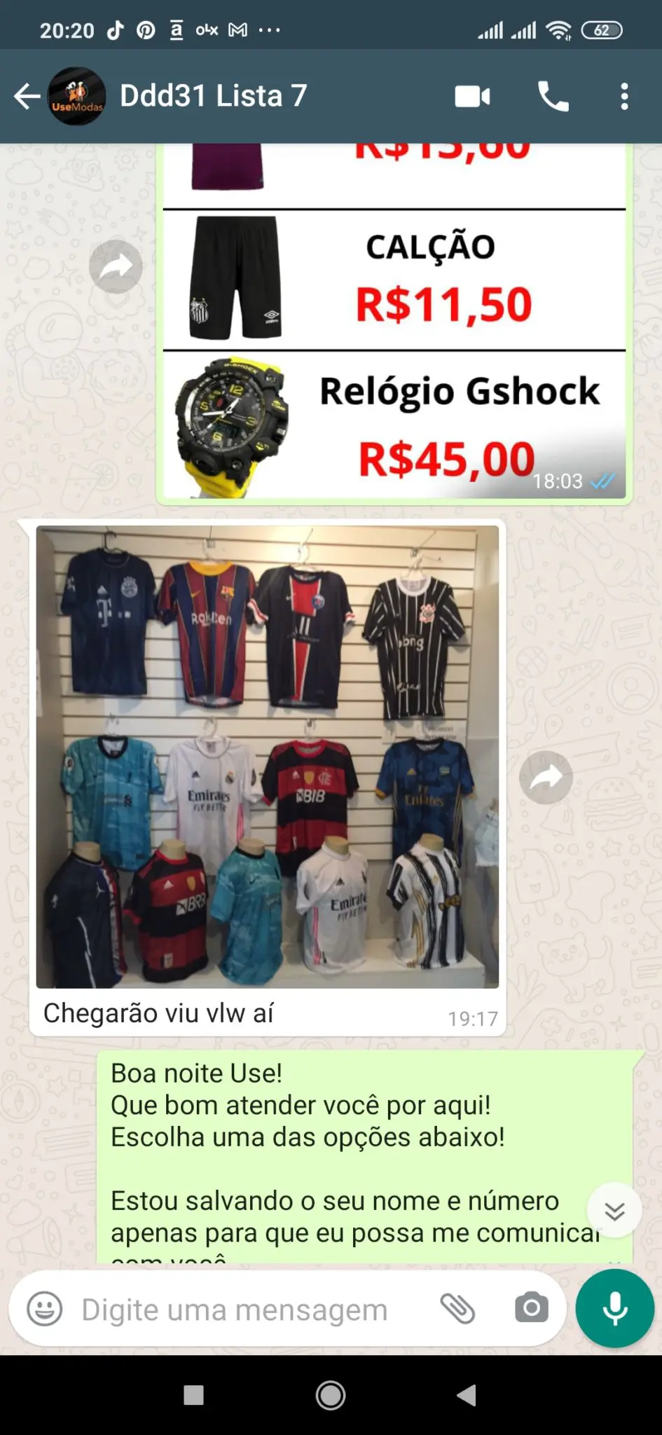 Camisas de times no atacado R$15,80