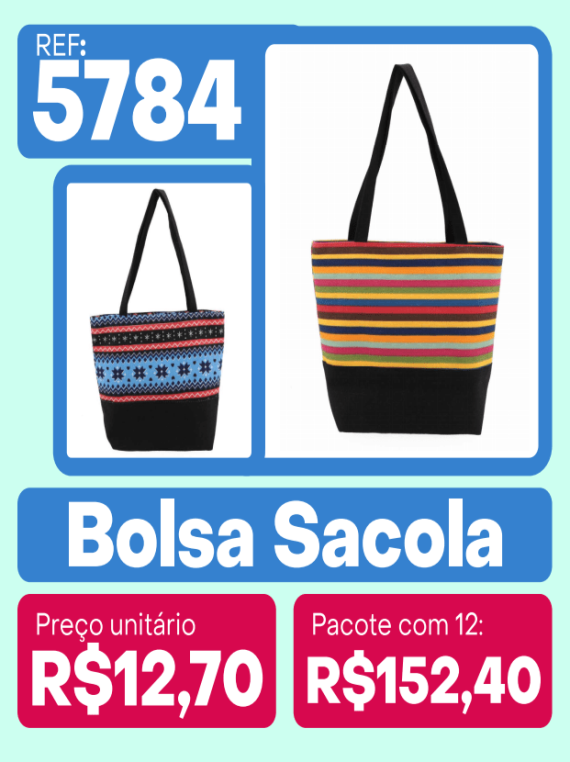 Kit c/12 Bolsa sacola atacado