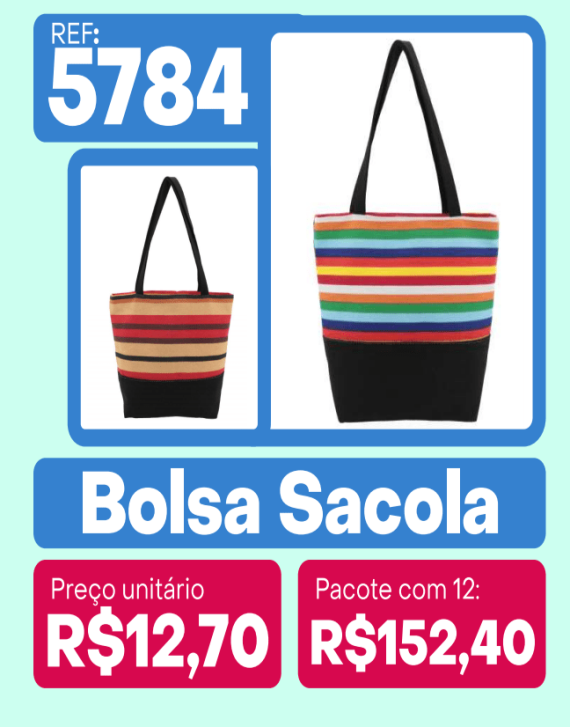 Kit c/12 Bolsa sacola atacado