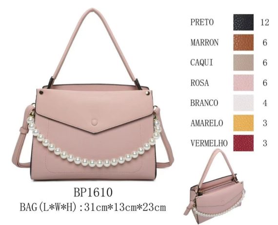 Kit c/ 6 peças Bolsas Bella Paulla Feminina Atacado Revenda Dropshpping