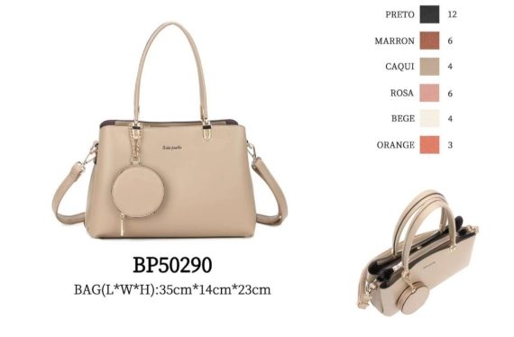 Kit c/ 6 peças Bolsa Bella Paulla Feminina Atacado Revenda Dropshpping
