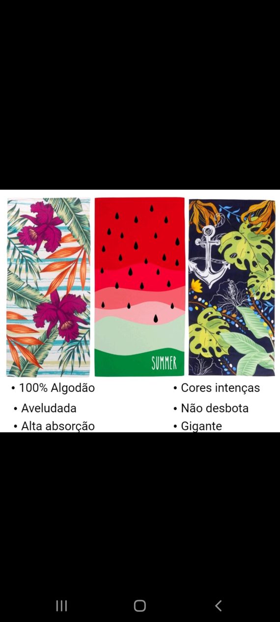 Kit c/03 Toalhas de praia atacado ou Dropshipping