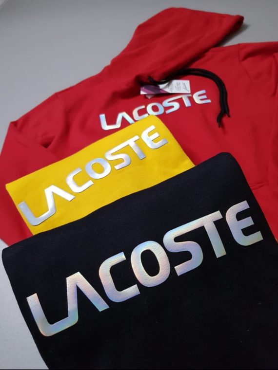 kit com C/05 Blusas Moletom Lacoste Atacado Masculina 3 cabos