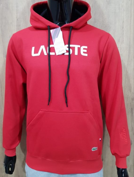 kit com C/05 Blusas Moletom Lacoste Atacado Masculina 3 cabos