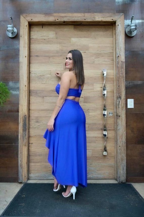 KIT C/10 CONJUNTO DE SAIA DE BABADO E CROPPED