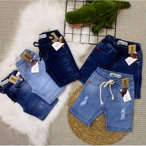 KIT C/6 BERMUDA JEANS INFANTIL ATACADO