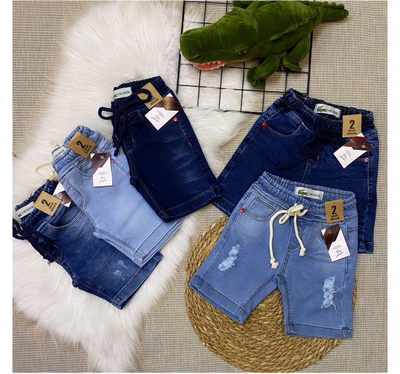 KIT C/6 BERMUDA JEANS INFANTIL ATACADO