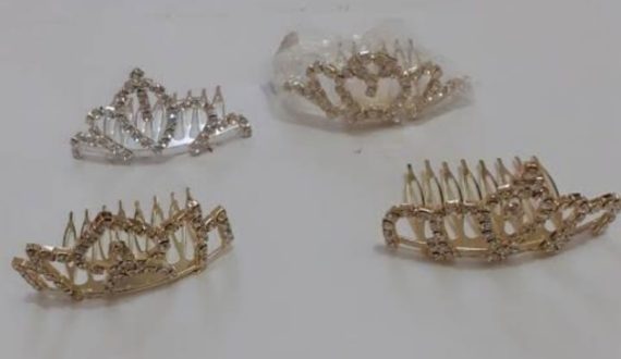 Coroa pentinho strass a duzia atacado