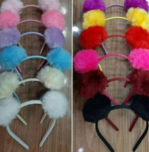 Tiaras pompom infantil atacado