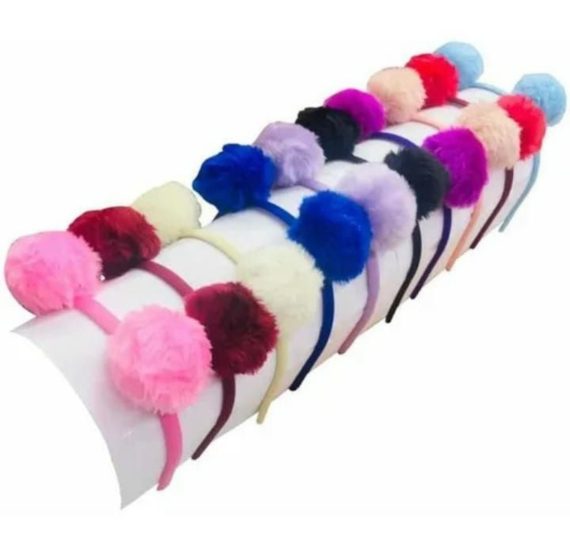 Tiaras pompom infantil atacado