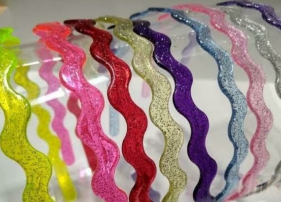 Tiara de dentinho ondulada a duzia atacado