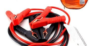 Cabo para bateria 600 amperes 2,5 metros com garras vermelhas e pretas da marca Bestfer