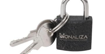 Cadeado preto com chaves Monaliza