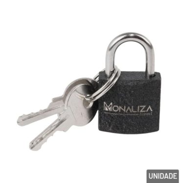 Cadeado preto com chaves Monaliza