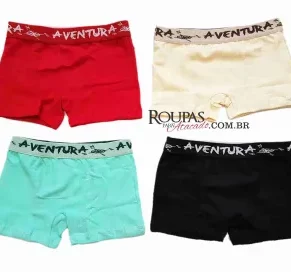 Cueca Boxer Elástica Juvenil para revenda no atacado
